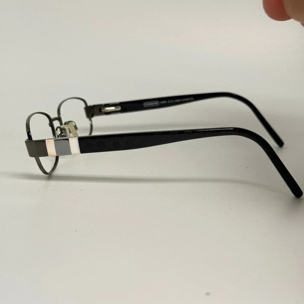 Coach Hope 213 Eyeglasses Dark Gunmetal Oval Frame 51-16-135 H6553